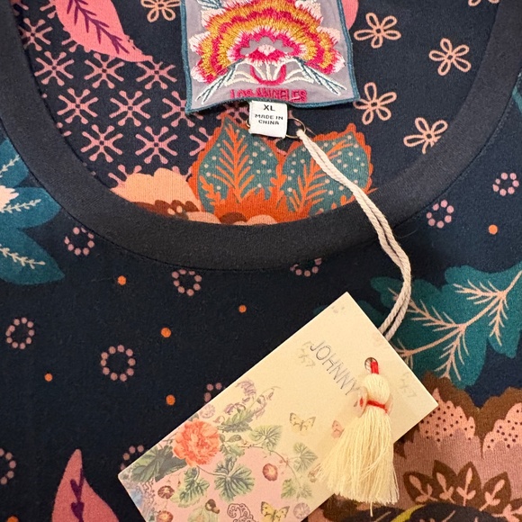 Johnny Was DELFINO TIERED CAP SLEEVE MAXI DRESS XL - Picture 7 of 10